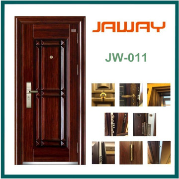 Porte extérieure en acier de fer de sécurité de fabrication de Jaway (JW-907)